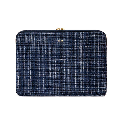 Dark Tweed Mac Cover Navy Blue