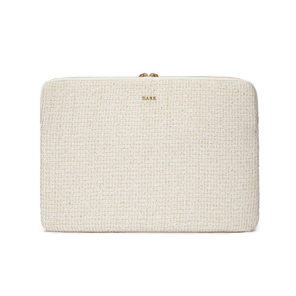 Dark Tweed Mac Cover Off White W/Gold