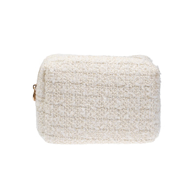 Dark Tweed Make-Up Pouch Small Vanilla
