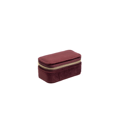 Dark Velvet Jewellery Box Micro Maroon