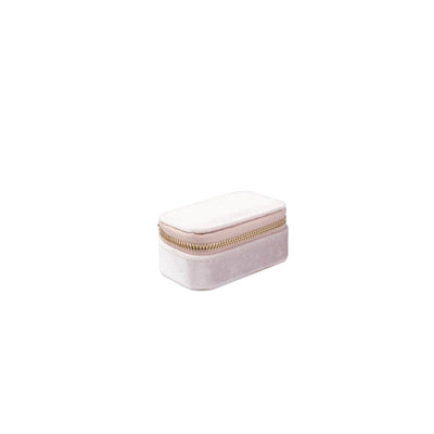 Dark Velvet Jewellery Box Micro Sparkled Pale Rose