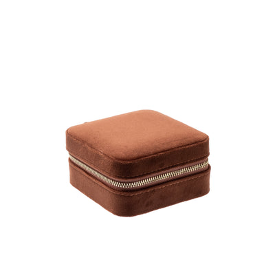 Dark Velvet Jewellery Box Mini Cognac