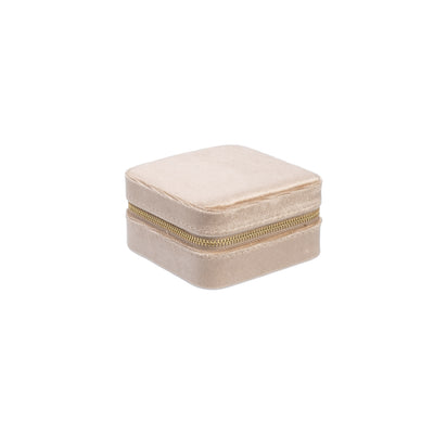Dark Velvet Jewellery Box Mini Sparkled Champagne