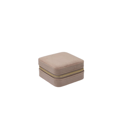 Dark Velvet Jewellery Box Mini Taupe