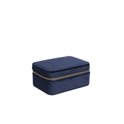 Dark Velvet Jewellery Box Navy Blue