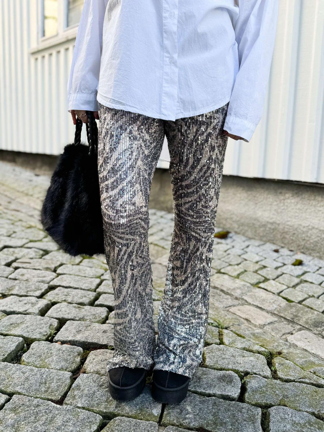 Zebra Paljett Pants