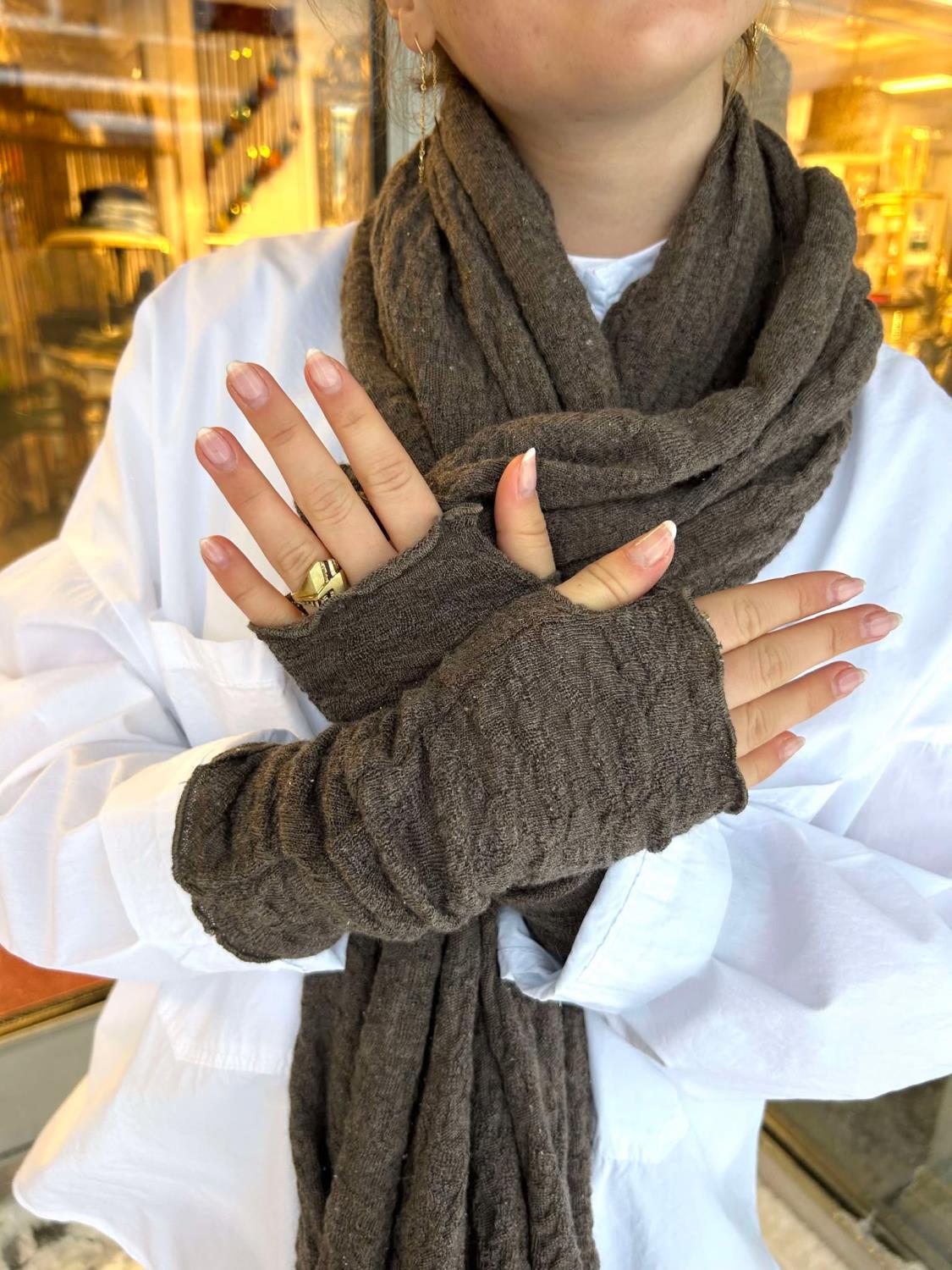 By Basics Wrist Warmer Earth Melange