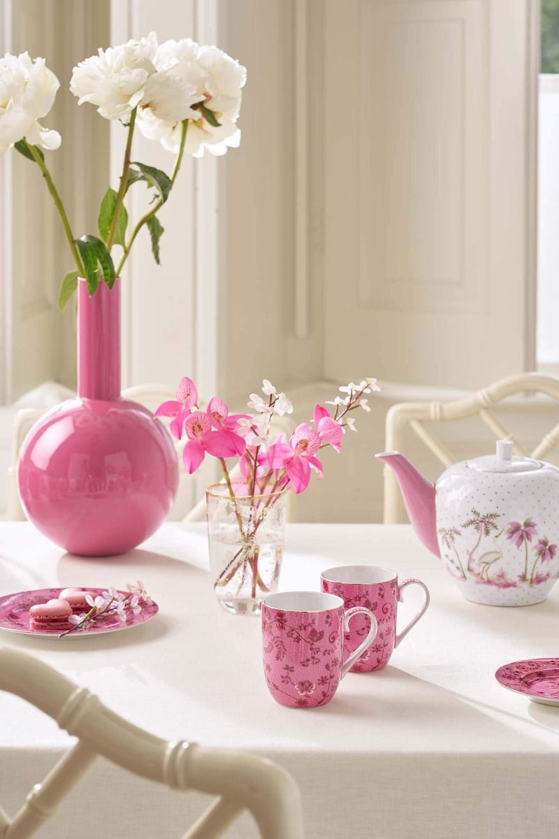 PIP Set/2 Mugs Small Jolie Flowers Pink 145ml