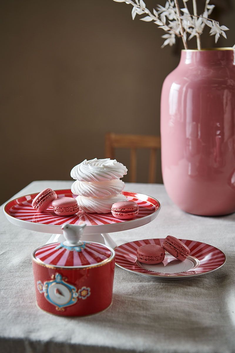 PIP Mini Cake Tray L.B Stripes Red/Pink 24cm