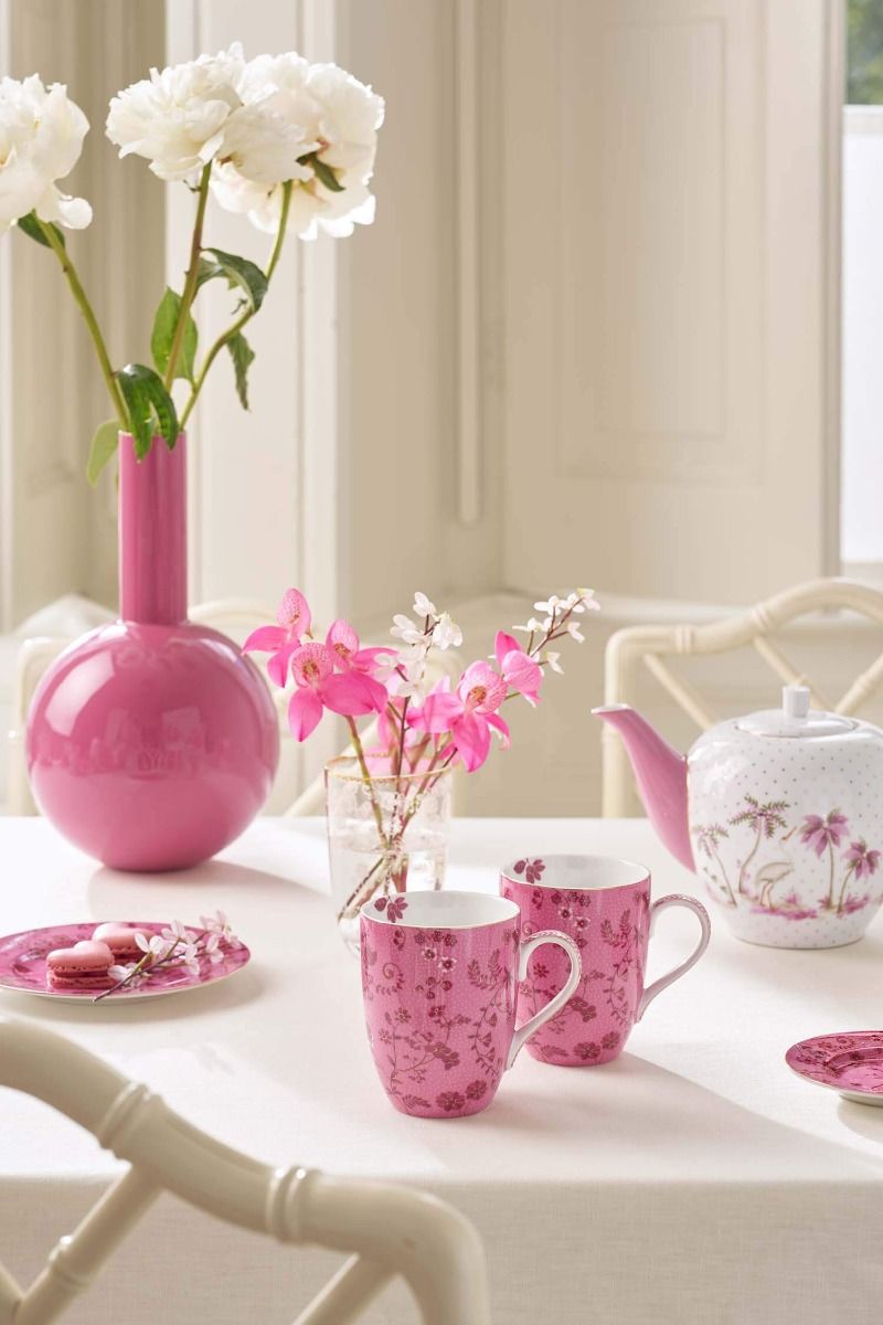 PIP Set/2 Mugs Large Jolie Flower Pink 350ml