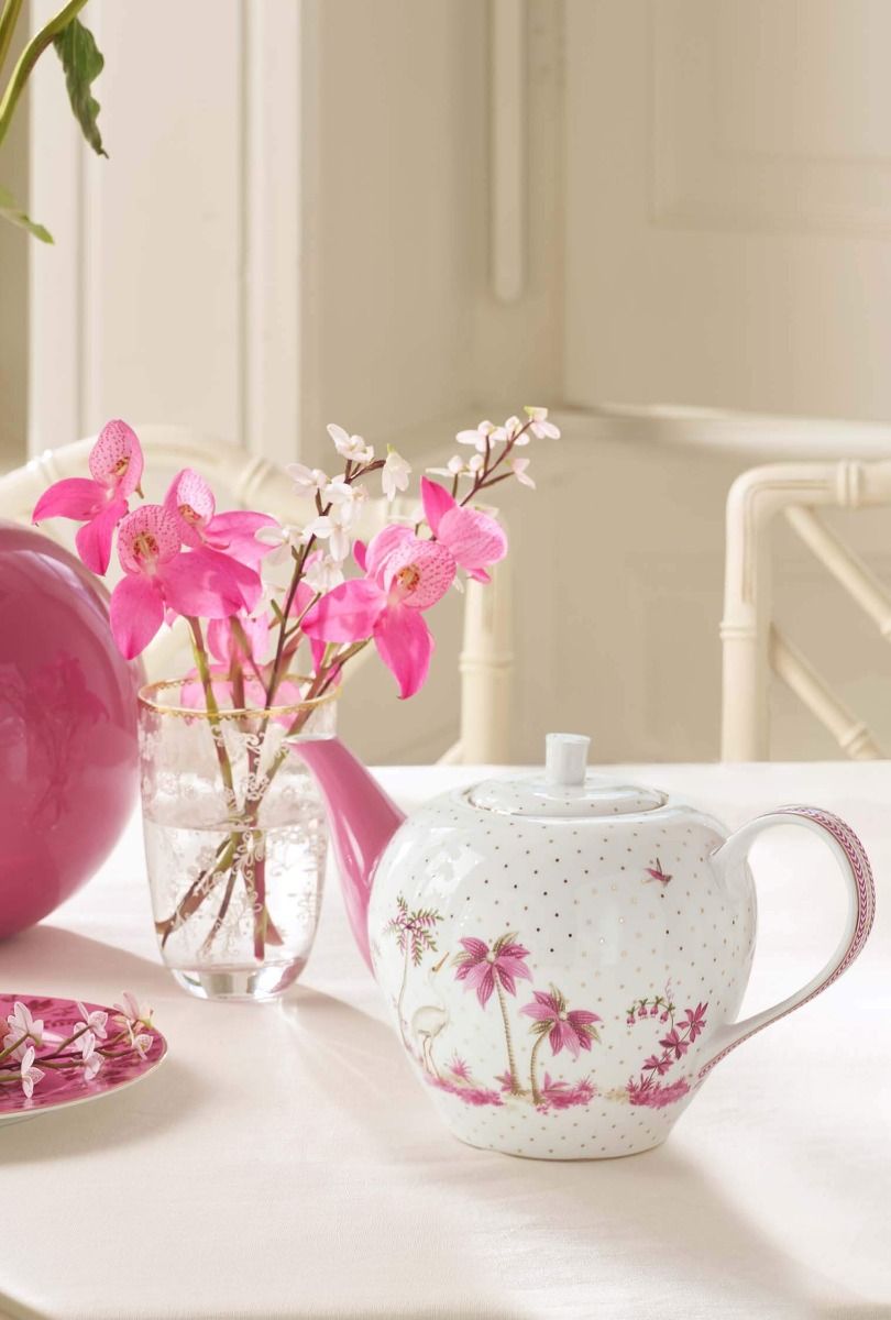 PIP Tea Pot Jolie Dots Gold Pink 1.6 Liter