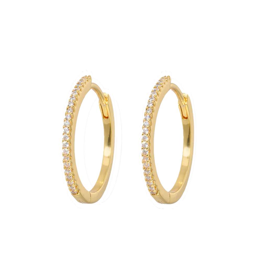 Emilia By Bon Dep Slim Hoops White Large