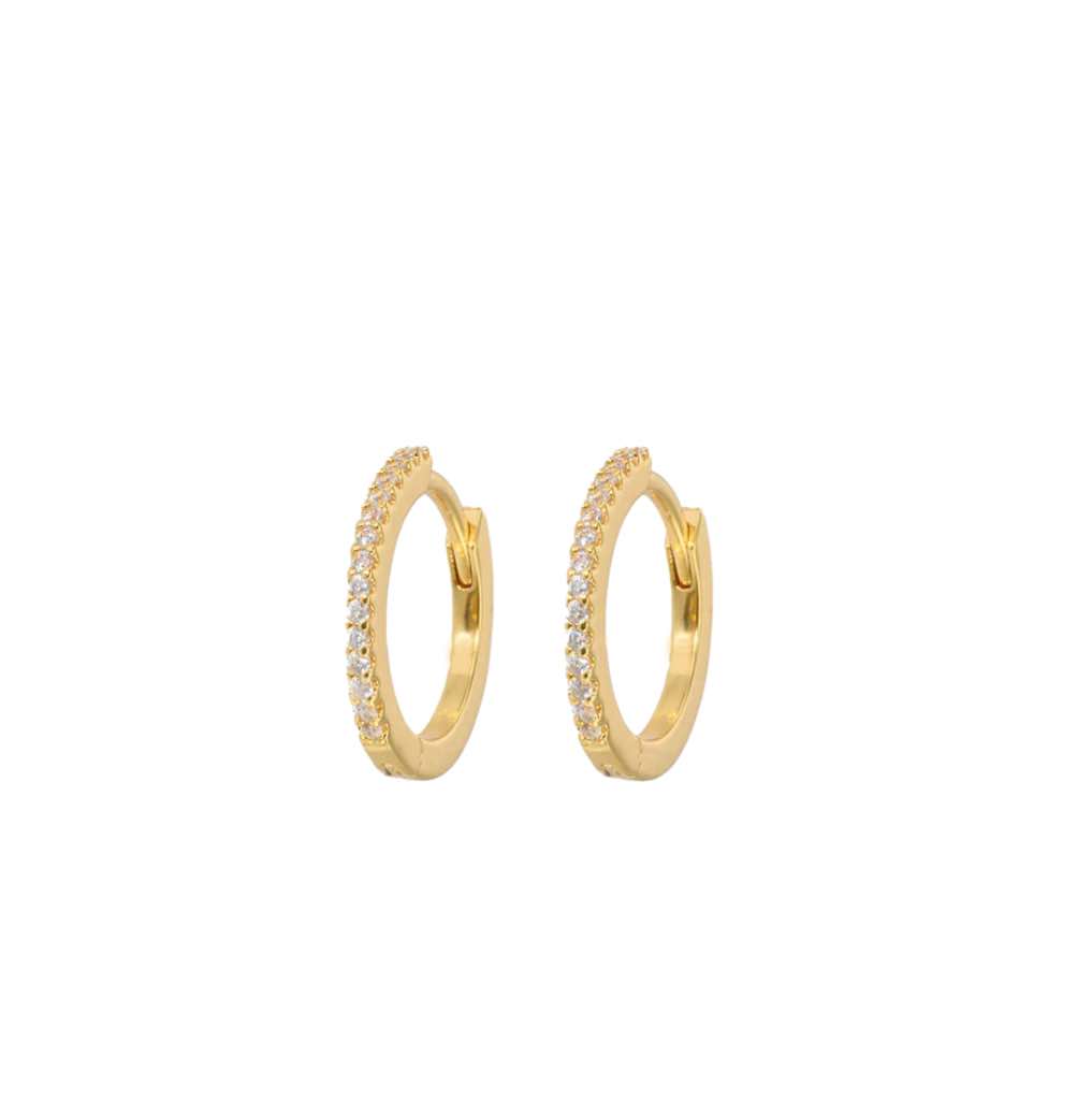 Emilia By Bon Dep Slim Hoops White Small