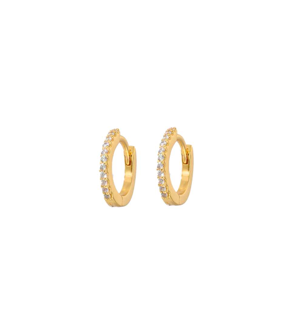 Emilia By Bon Dep Slim Hoops White XS