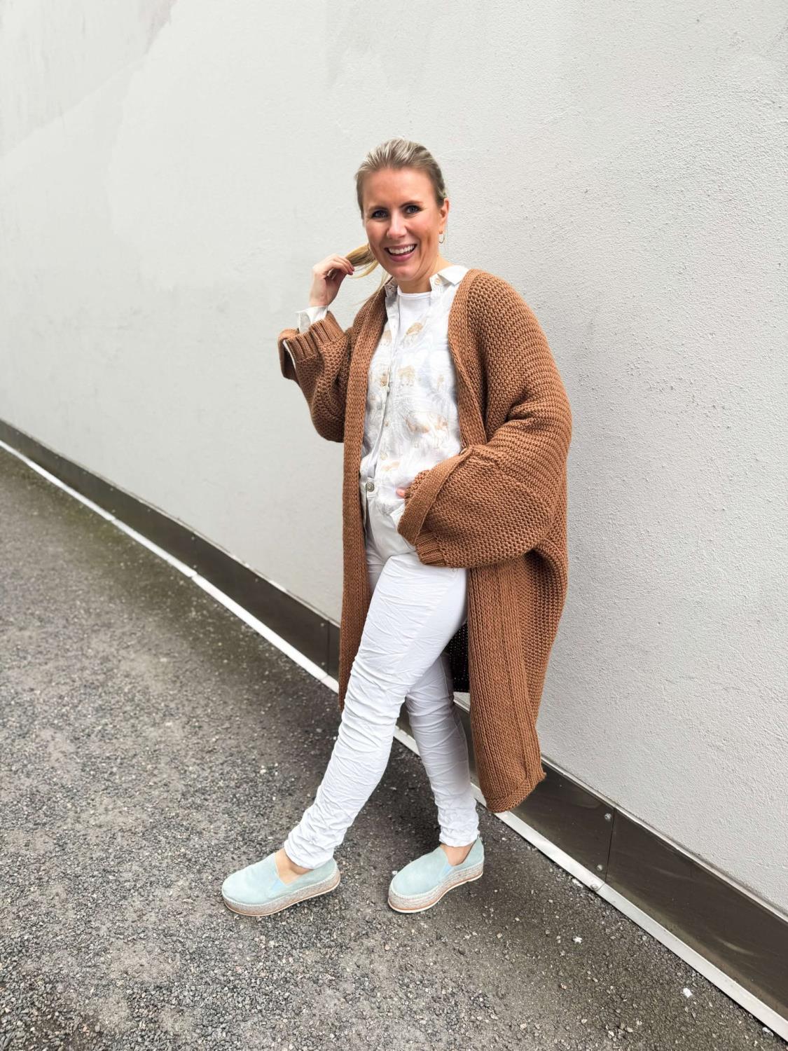 Petra Long Cardigan Brown