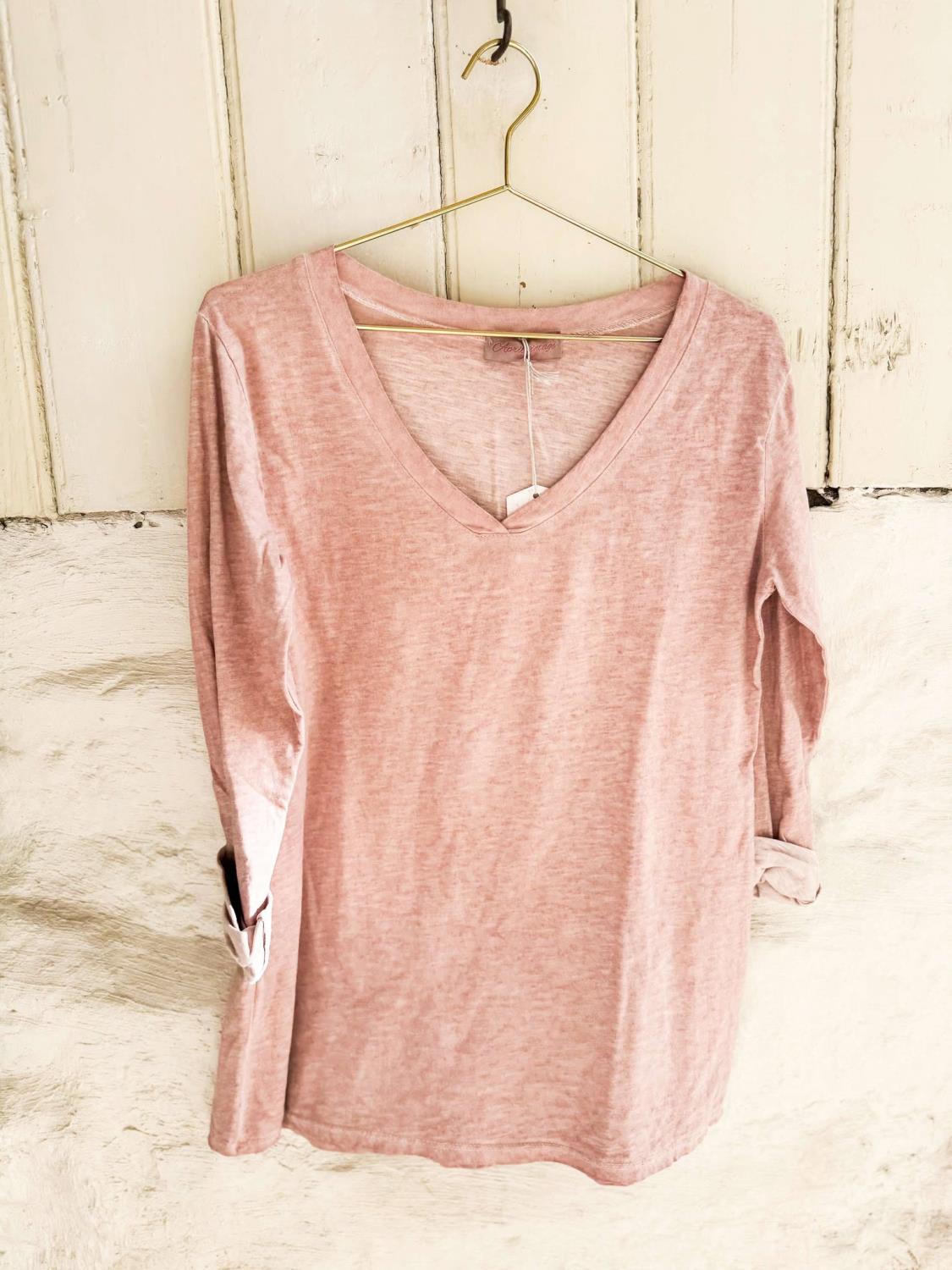 Basic Longsleeve Button Rosa