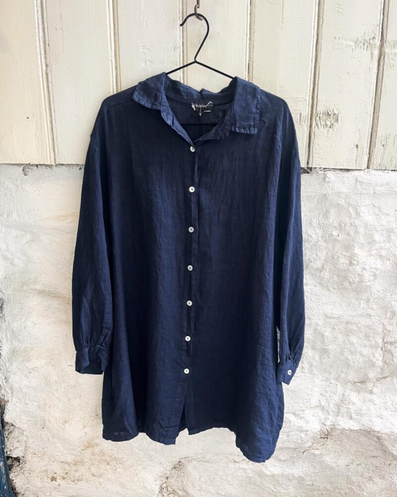Boheme Linen Shirt Navy
