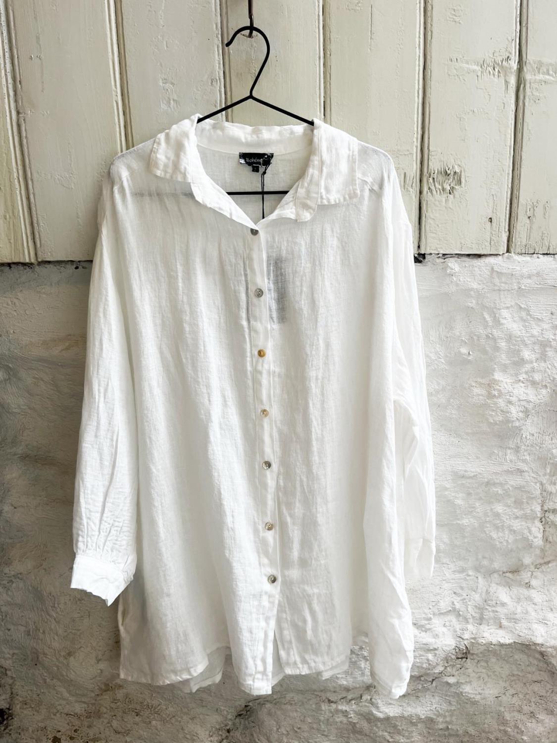 Boheme Linen Shirt White