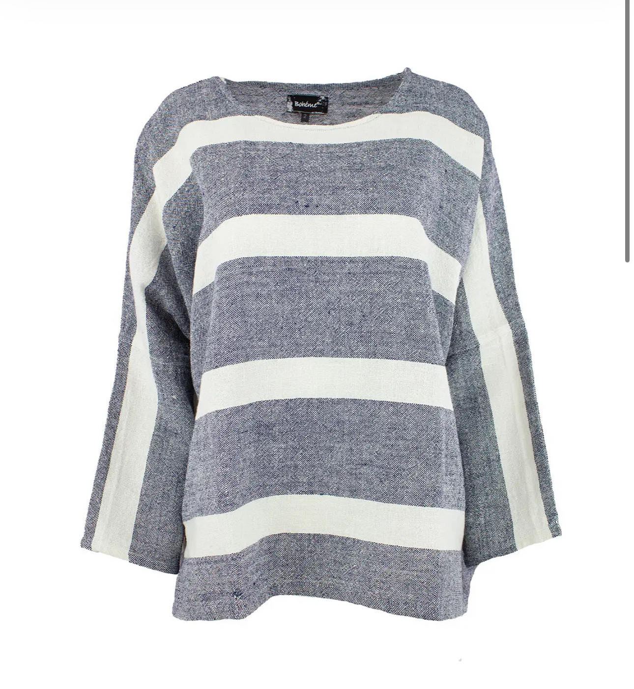 Boheme Top Wide Stripes Blue/White