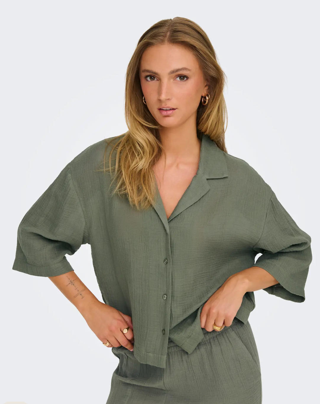 JDY Yuma Loose Shirt Olive