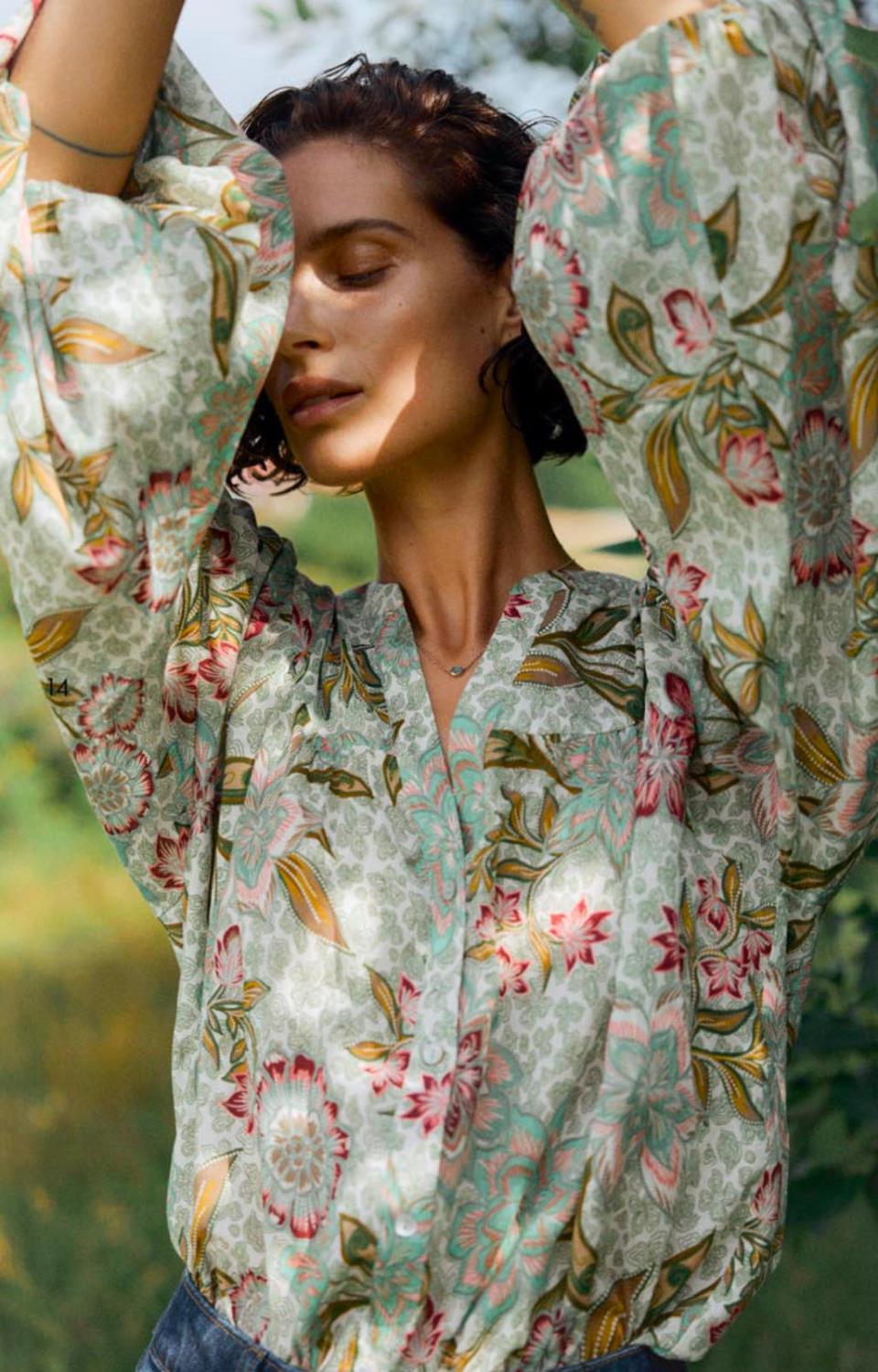 Katrin Uri Florence Joan Blouse Sage Green