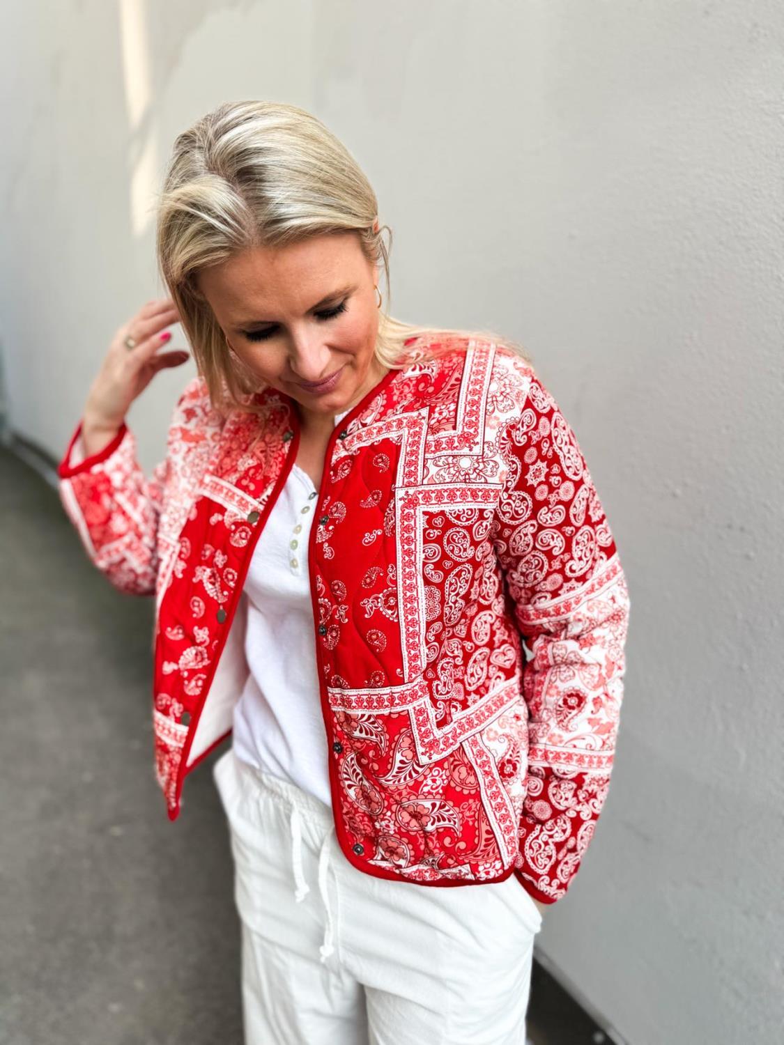 Marta Du Chateau Roseanne Jacket Red