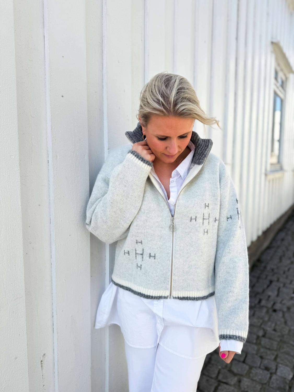 Hèst Iben Zip Jacket White Alyssum