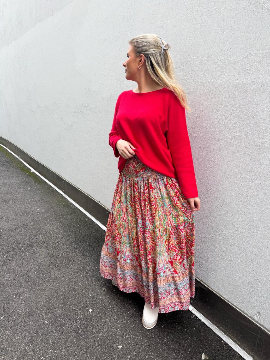 Marta Du Chateau Princess Skirt Rosso