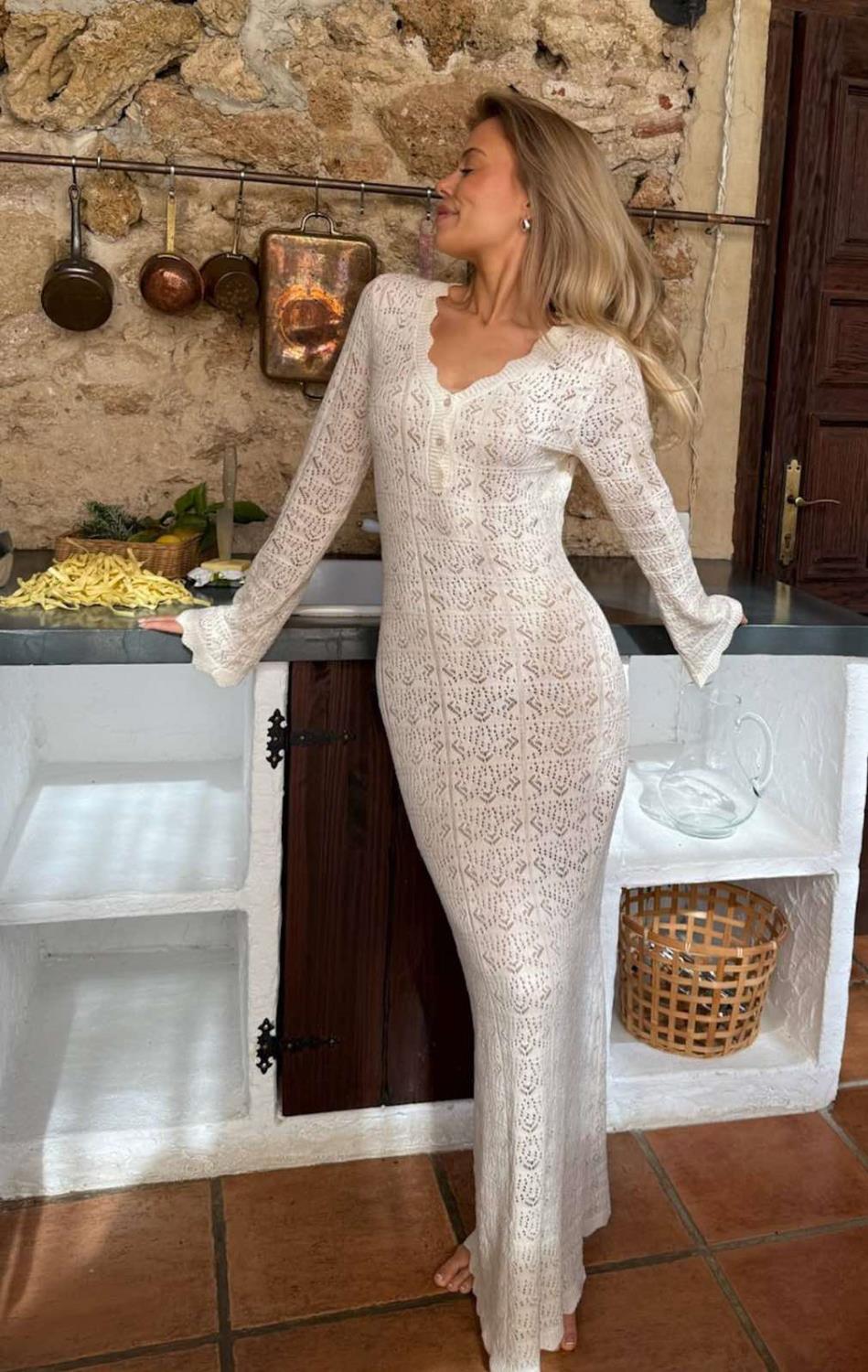 BY IC Dagmar Knit Dress Off White