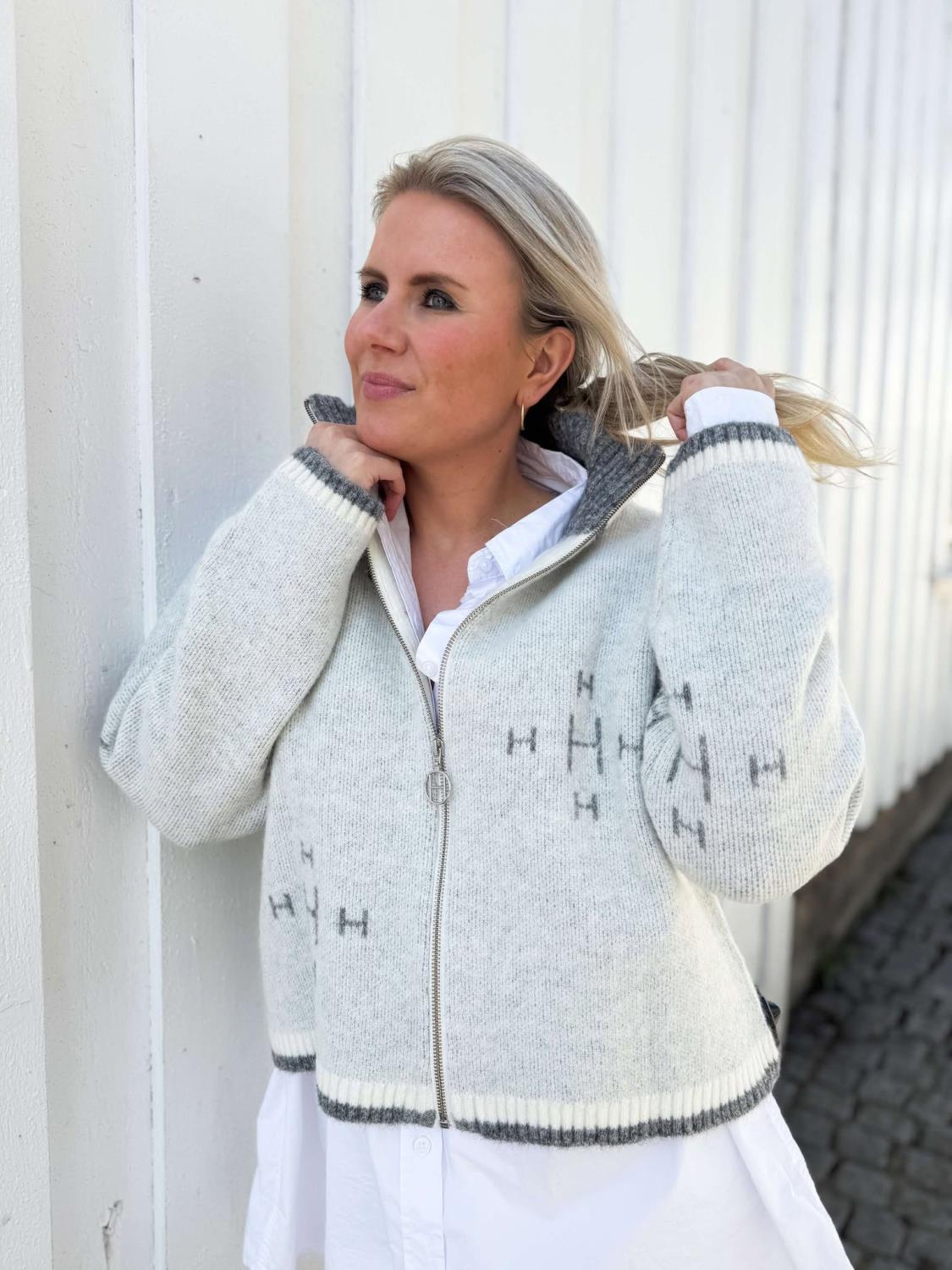 Hèst Iben Zip Jacket White Alyssum