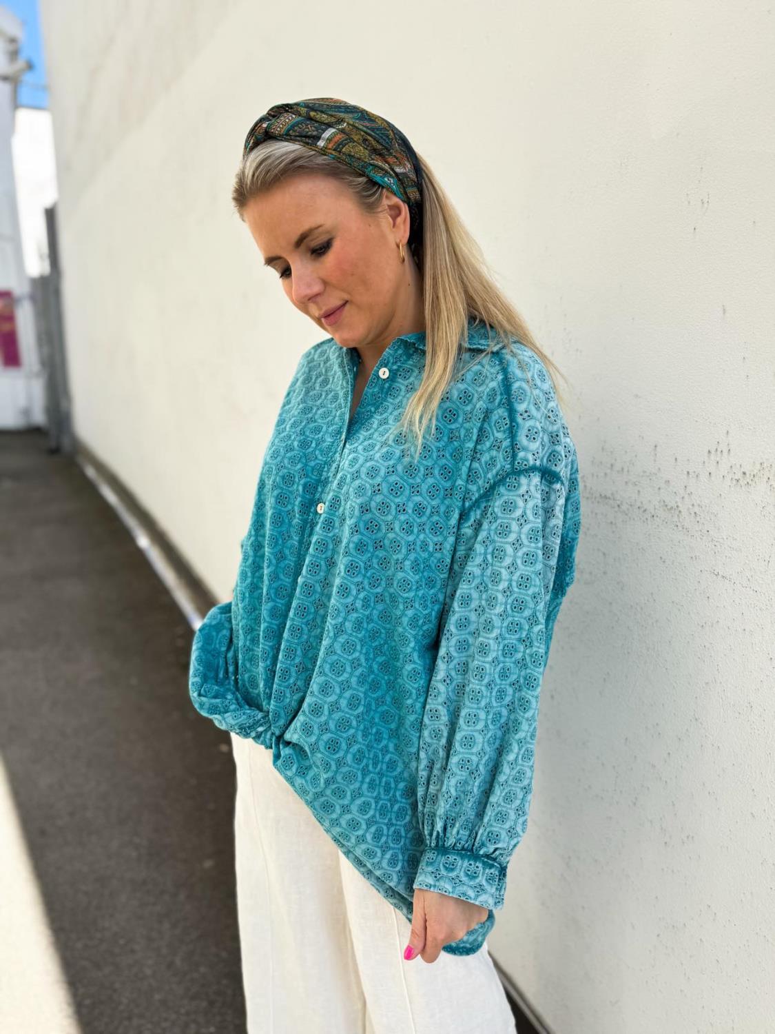 Linnea Oversize Blouse Bomull Turkis