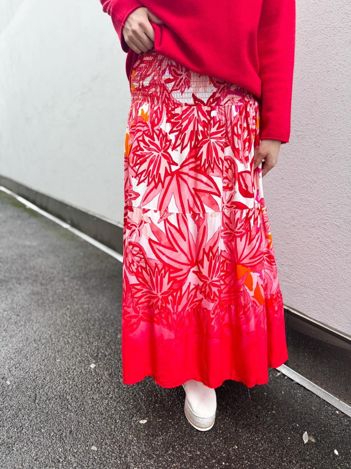 Marta Du Chateau Jocefina Skirt Print Rosso