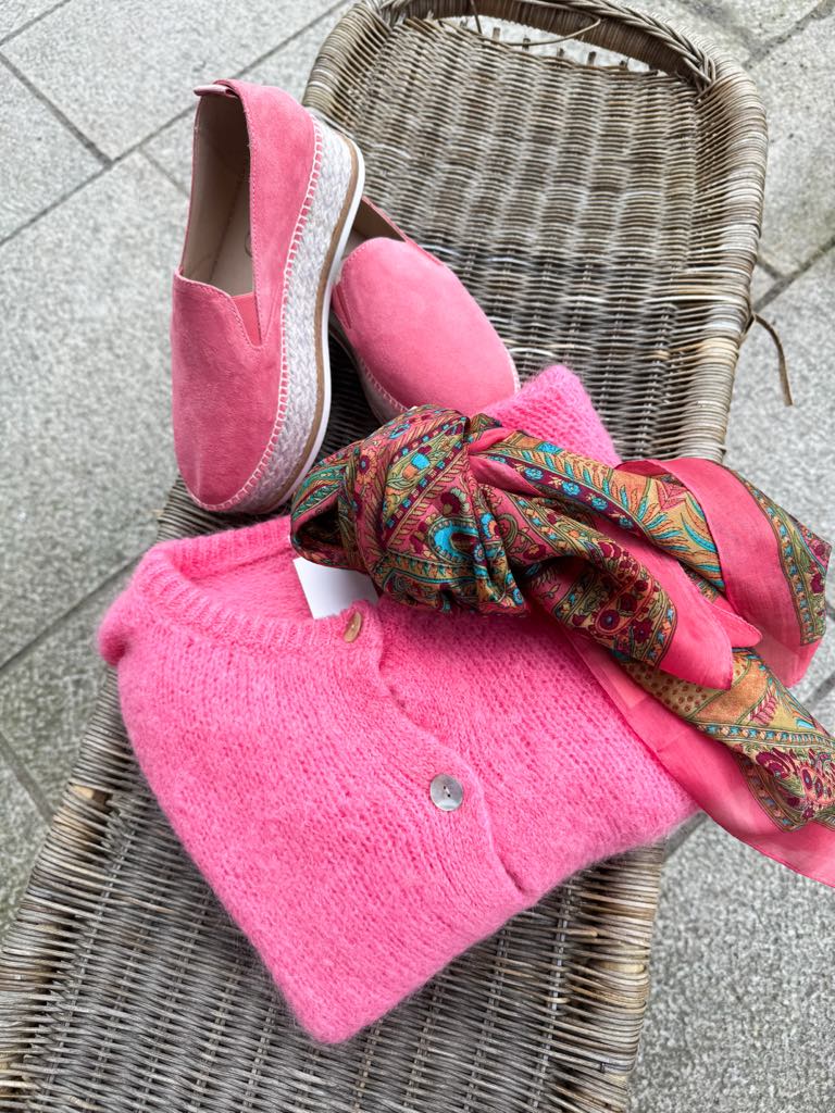 Wauw Paisley Silk Scarf Bubblegum