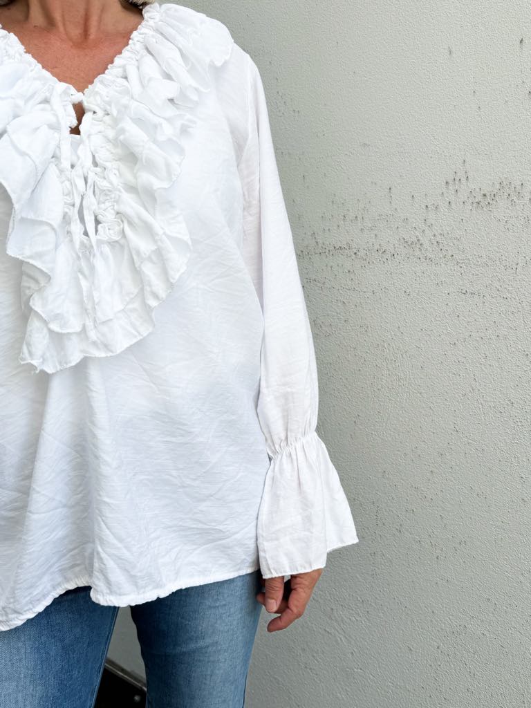 Love Forever Connie Blouse White