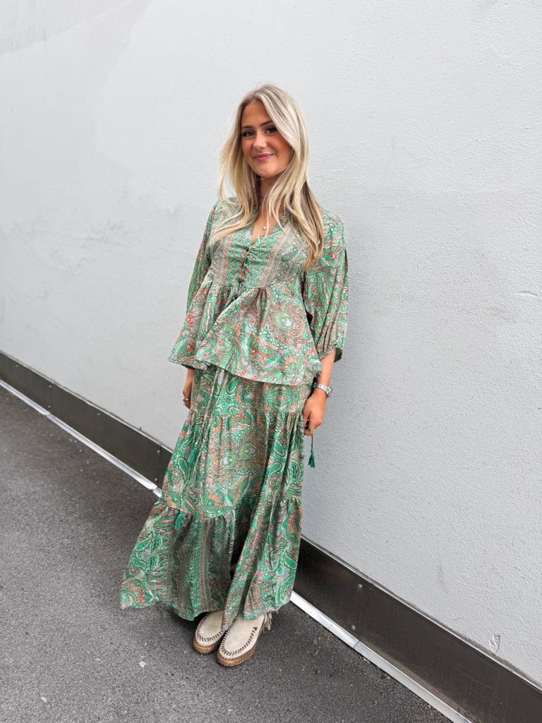 Qnuz Bella Skirt Green