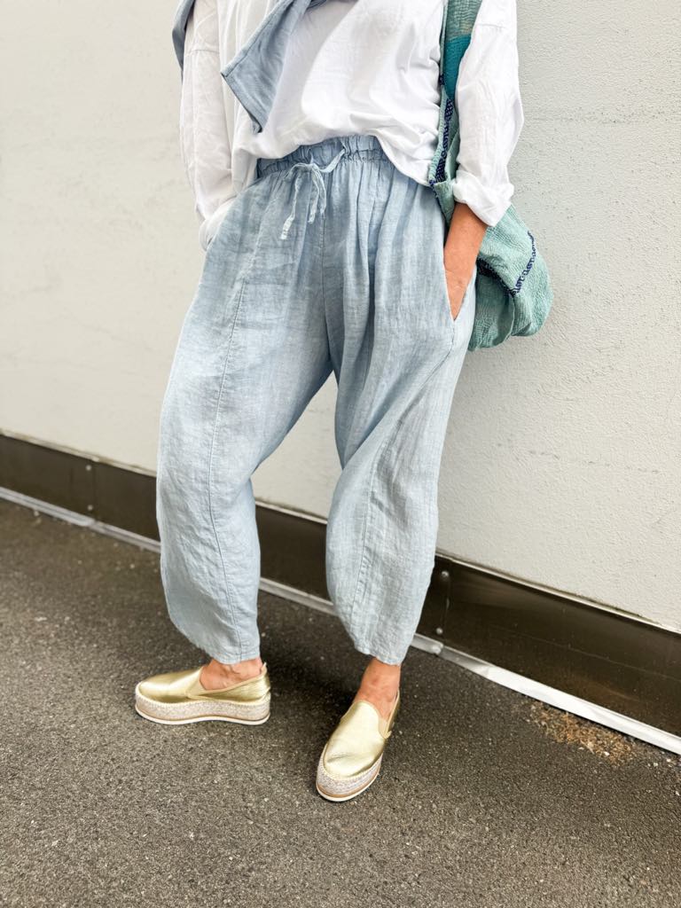 Ibc Collection Linnen Pants Balloo Blue