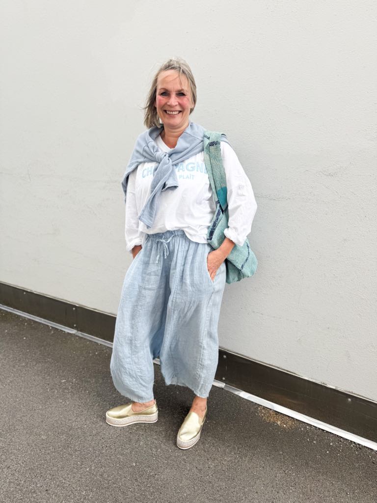 Ibc Collection Linnen Pants Balloo Blue