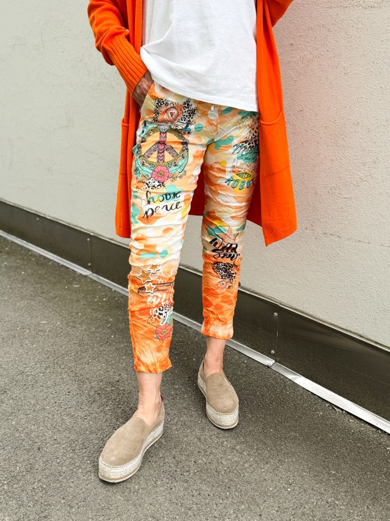 Isabella Pants Orange Army