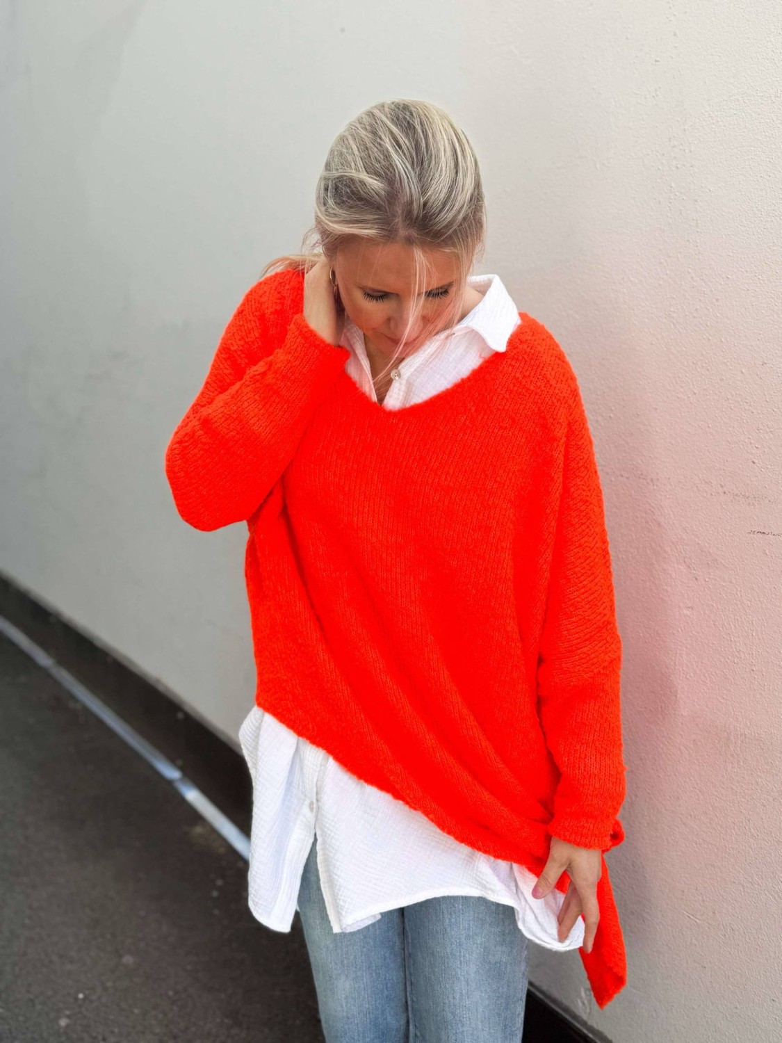 Lolly Sweater Long Orange