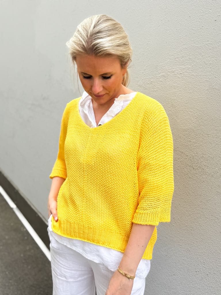 Marta Du Chateau Betina Knit Yellow