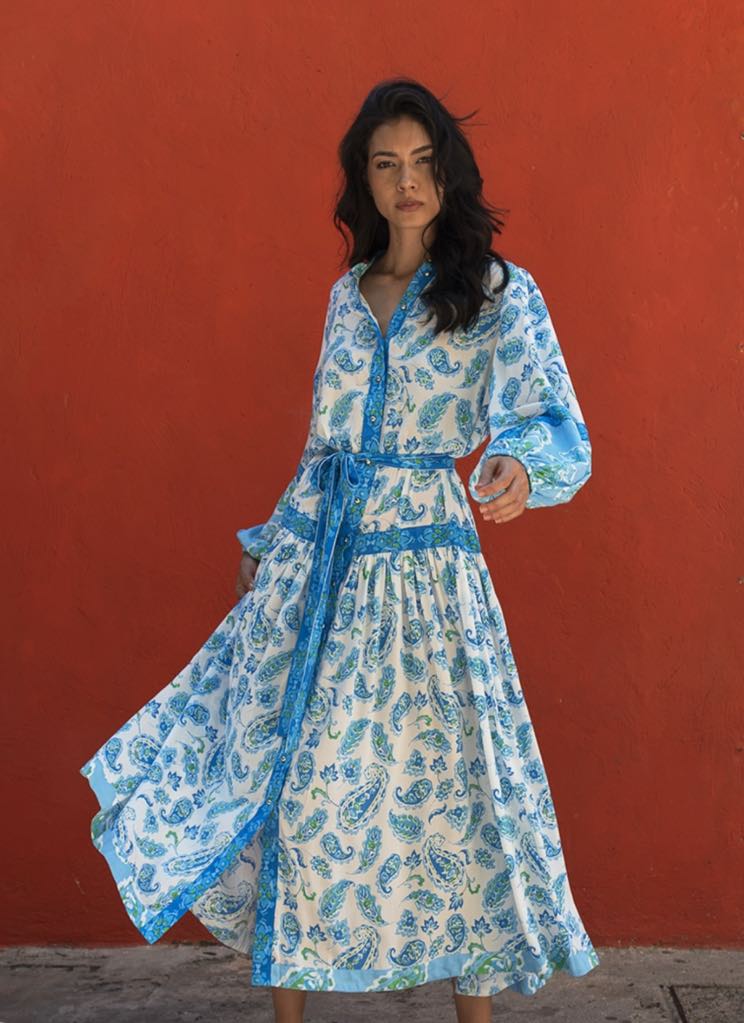 Miss June Dress Malia Blue