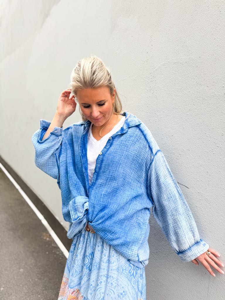 IBC Collection Linnea Oversize Blouse Cobolt