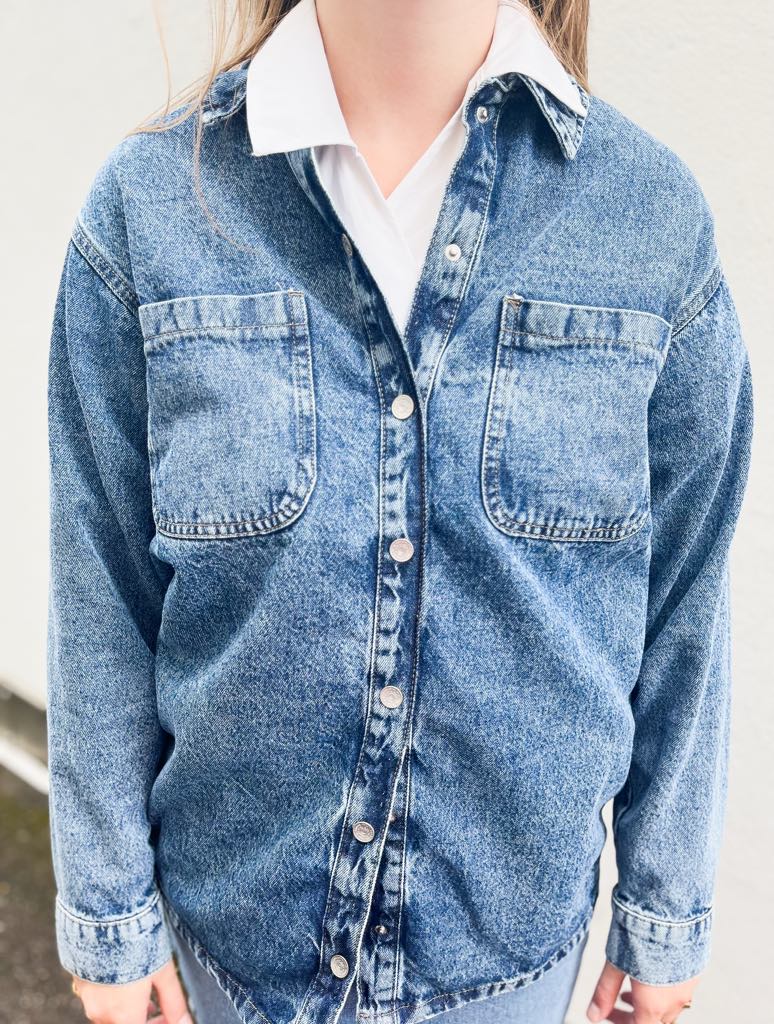 Noisy May Alva Denim Shacket