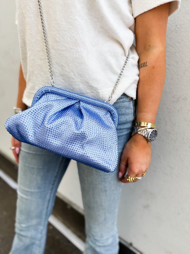 Sui Ava Ruby Crystal Bag Blue