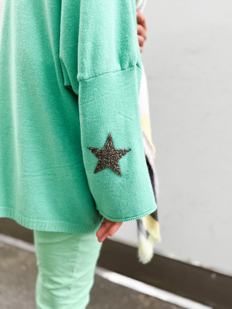 The Star Knit Jacket Mint