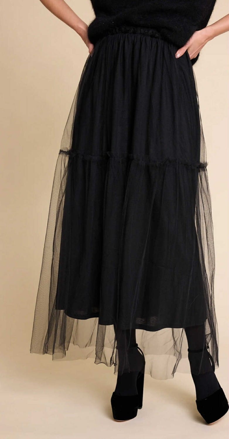 Line Of Oslo Hay Tulle Skirt Black