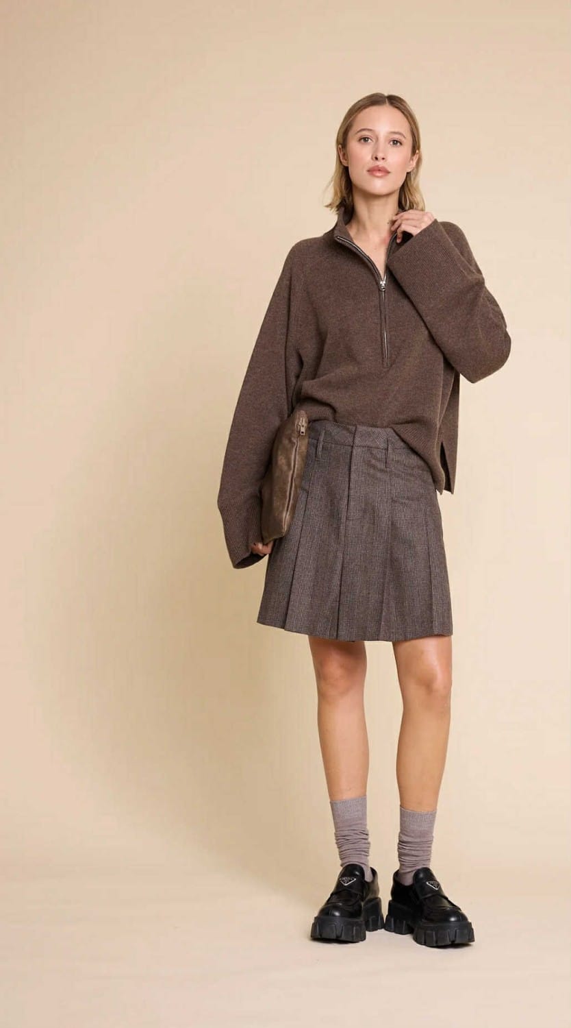Line Of Oslo Scool Wool Check Skirt
