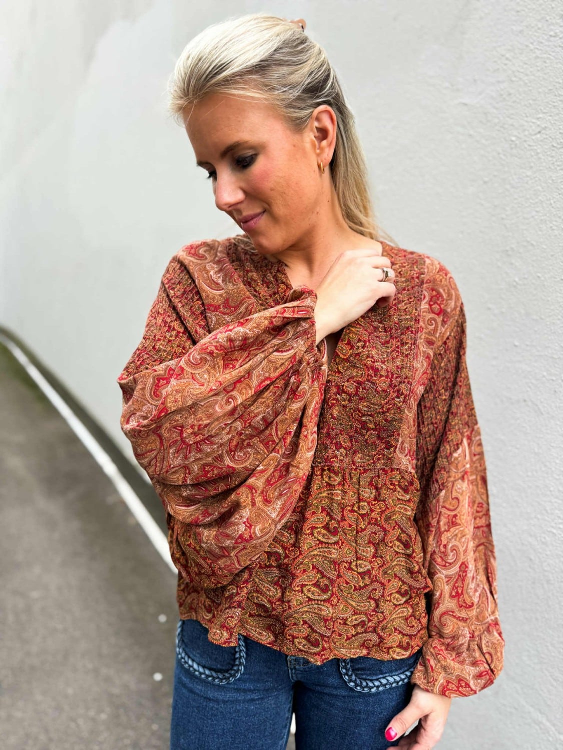 Sissel Edelbo Bibi Balloon Silk Top No. 409