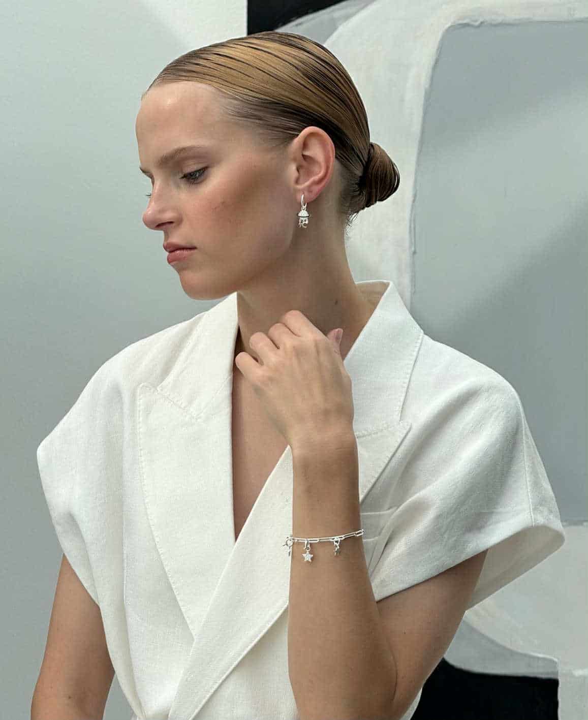 Emilia By Bon Dep Thick Bracelet Silver