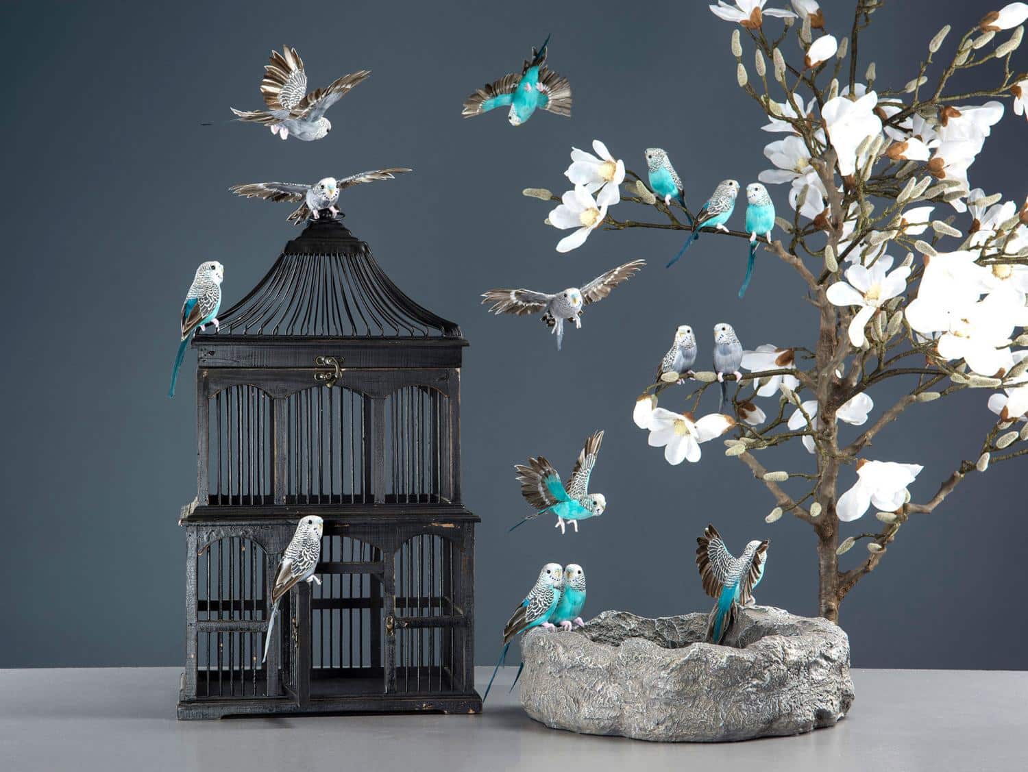 A Lot decoration Undulat Sittende Blå